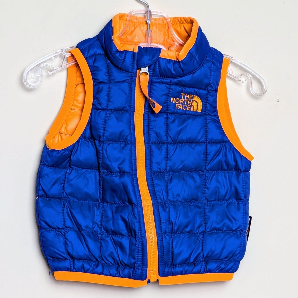 The North Face Thermoball Puffer‎ Blue Vest Winter Baby 3-6 Months